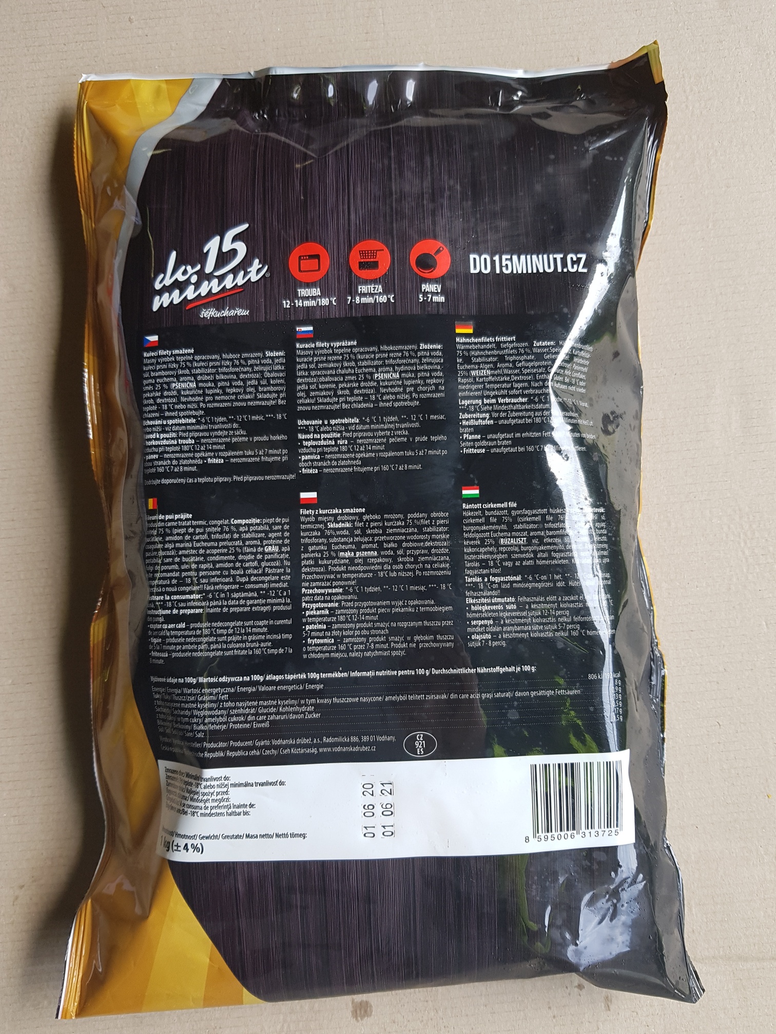 Obalované kuřecí prsní řízečky křupavé - svalovina cca 70g/ks 1kg