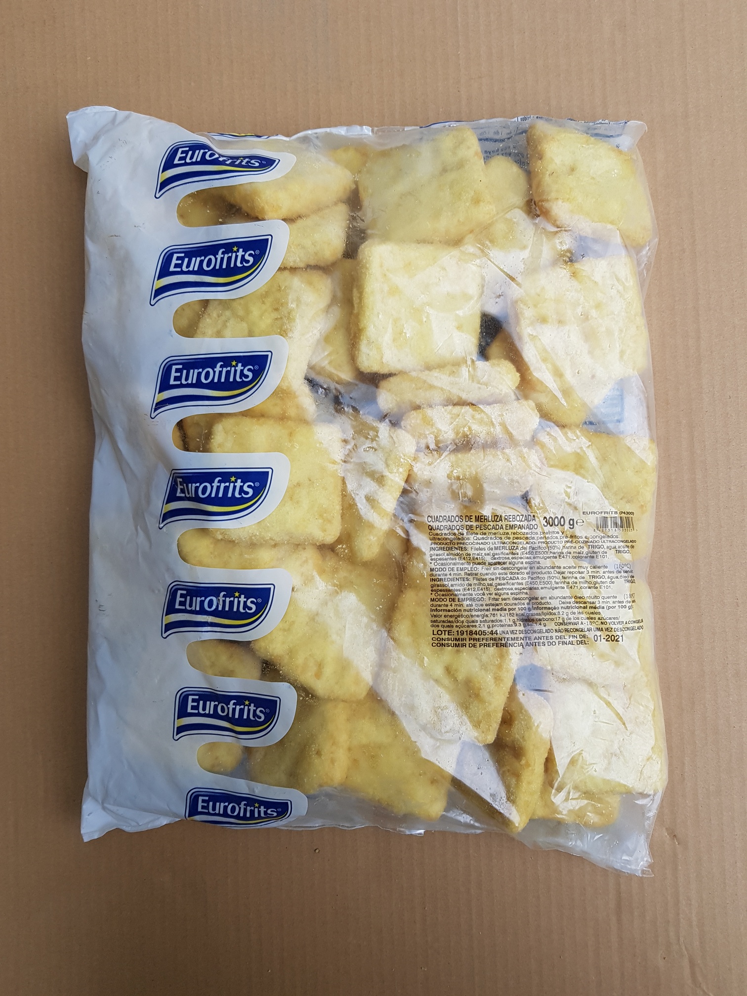 Obalované rybí filé v těstíčku 65g/ks svalovina Hejk 3kg