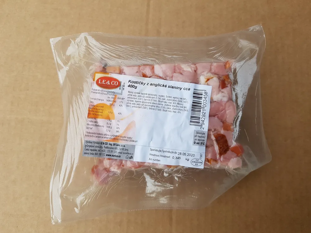 Anglická slanina - kostičky 