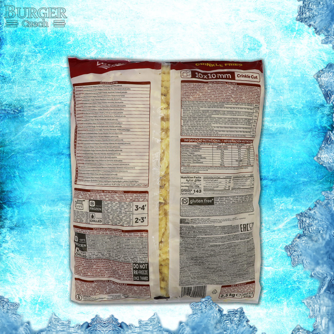 Bramborové hranolky Chef Dipper (tvar U) 2,5kg