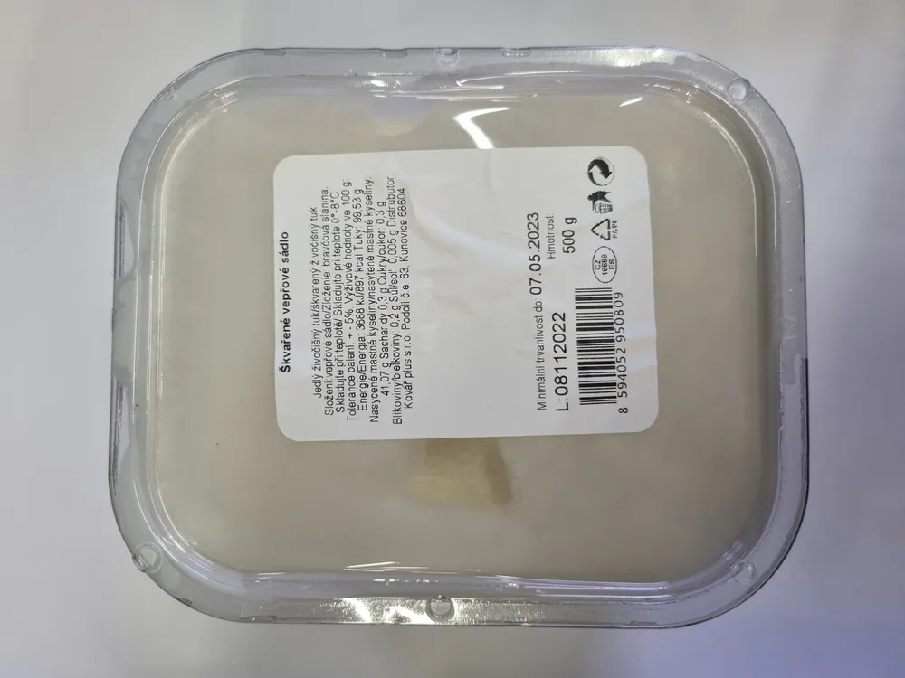 Škvařené vepřové sádlo 500g