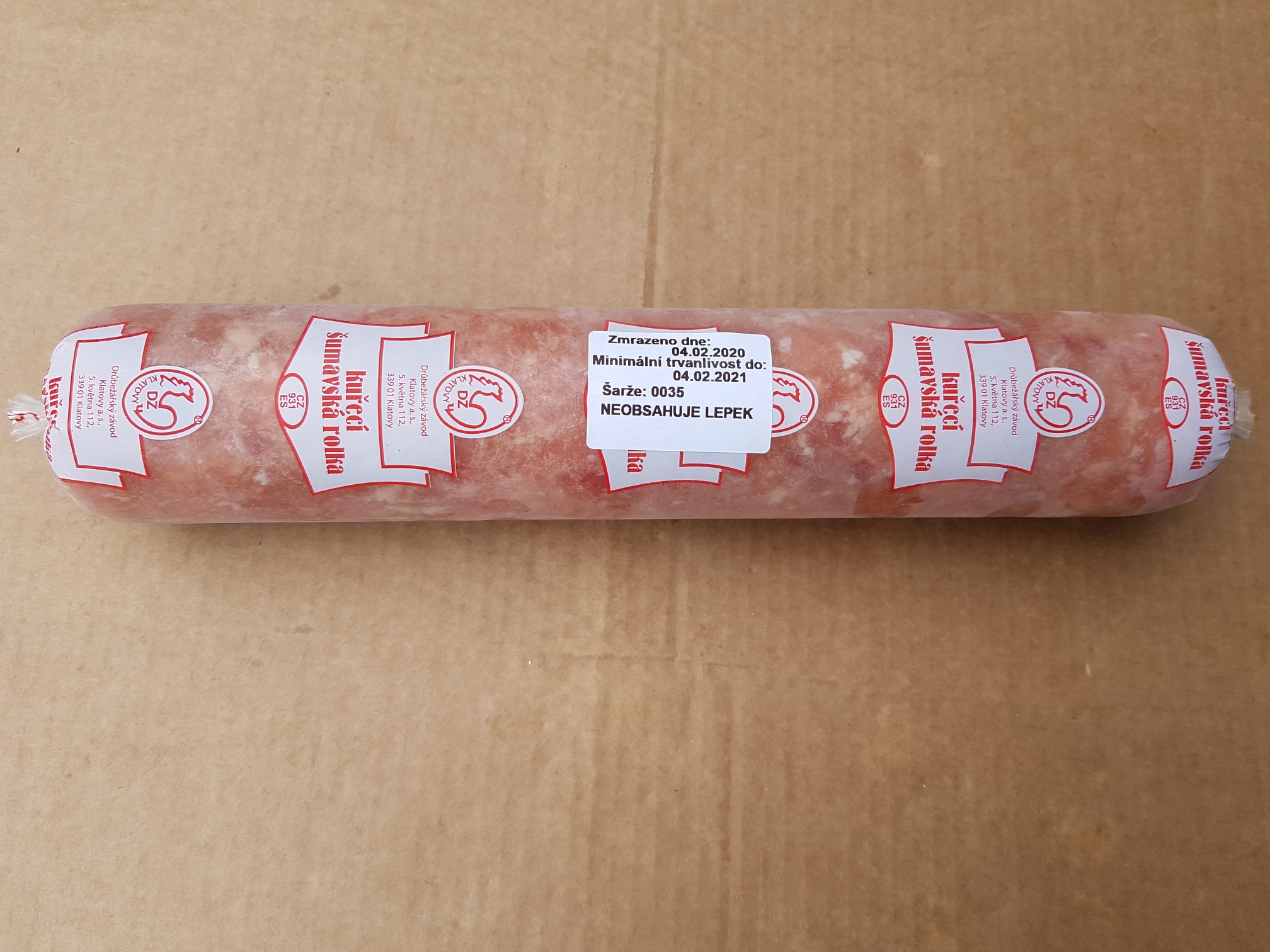 Kuřecí rolka Šumavská bez lepku 1kg 