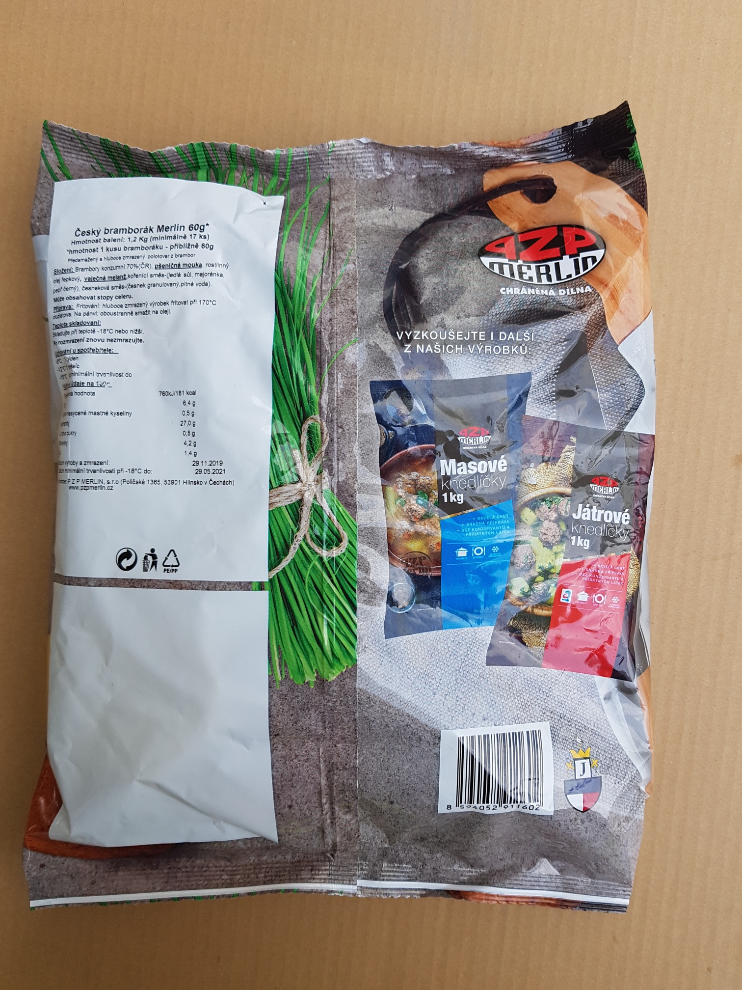 Bramboráčky Merlin 60g/ks  1,2kg