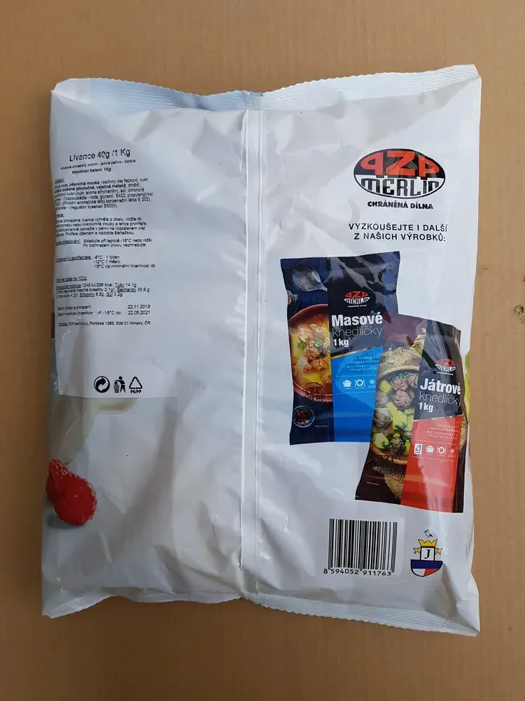 Lívance 40g/ks Merlin 1kg