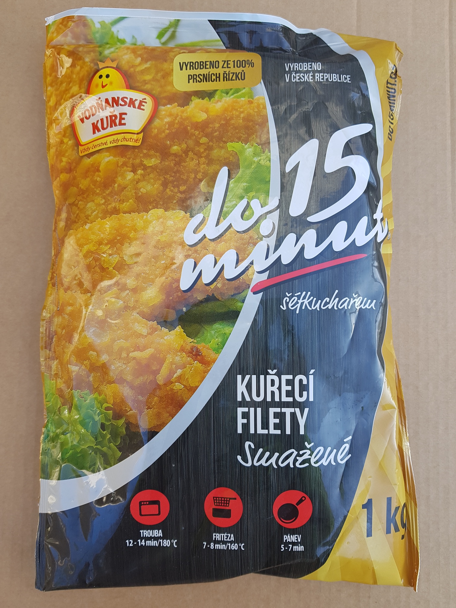 Obalované kuřecí prsní řízečky křupavé - svalovina cca 70g/ks 1kg