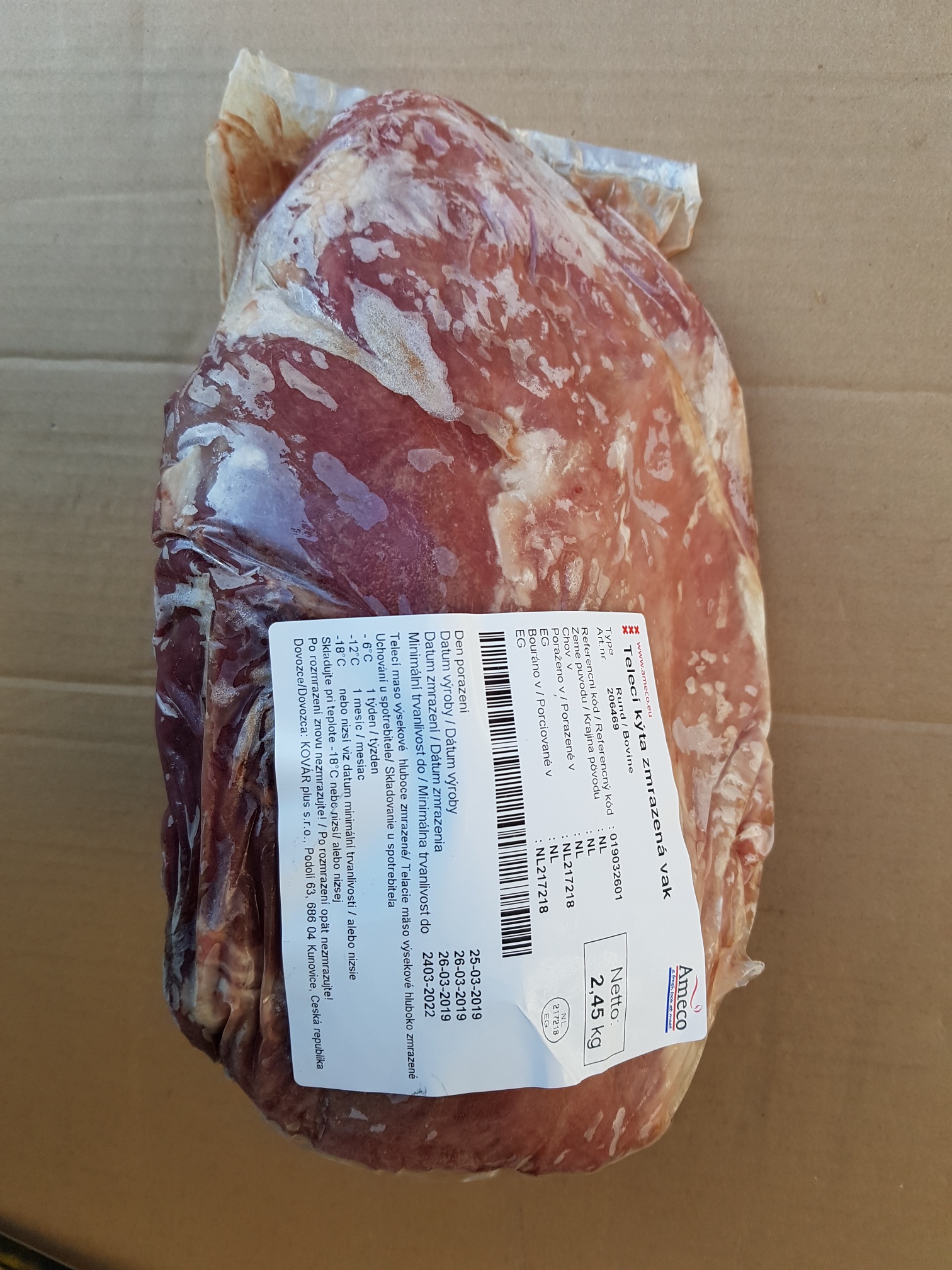 Telecí kýta  cca 1,5kg mražená