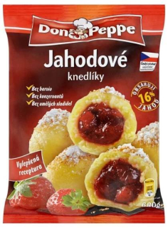 Tvarohové knedlíky ovocné -jahoda 40g/ks 1kg